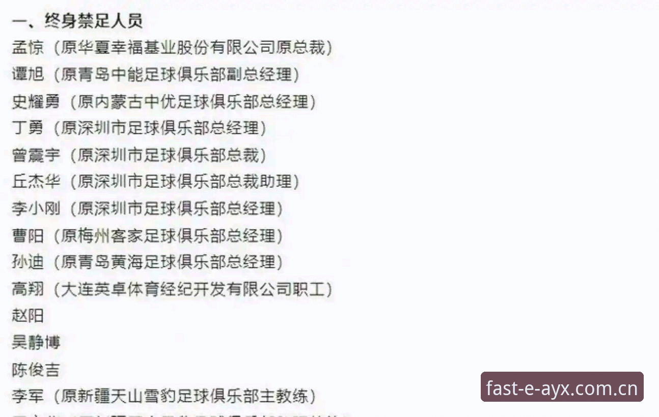 ayx爱游戏中国官网 中国足协第三批禁足名单深度解读教程:通过ayx爱游戏平台追踪赛事公平性动态